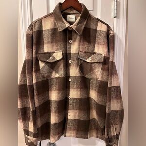 Brand New Mens Kuwalla Tee Plaid Overshirt Large NWT